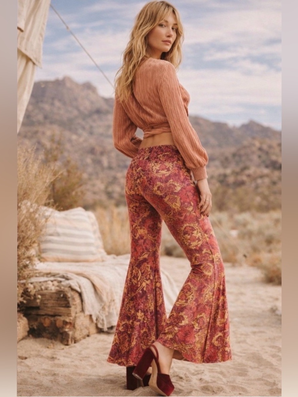 Free People Velour Flares - Picture 3 of 9